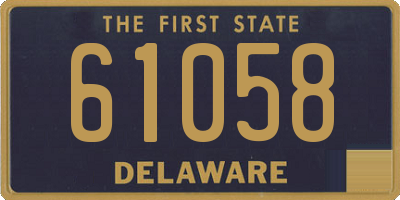 DE license plate 61058