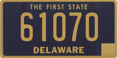 DE license plate 61070