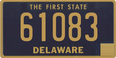 DE license plate 61083