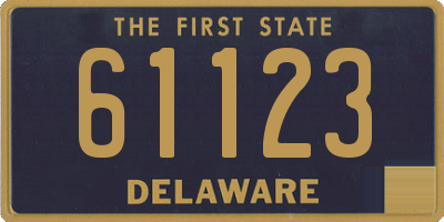 DE license plate 61123