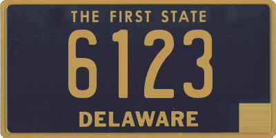 DE license plate 6123
