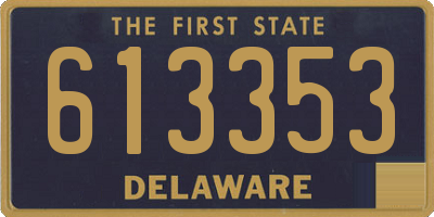 DE license plate 613353