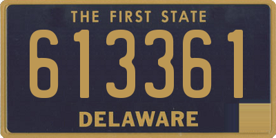 DE license plate 613361