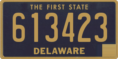 DE license plate 613423
