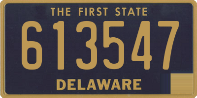 DE license plate 613547