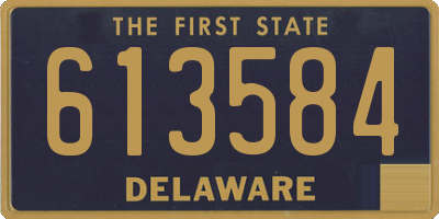 DE license plate 613584