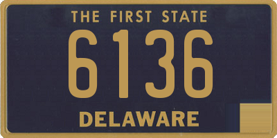 DE license plate 6136