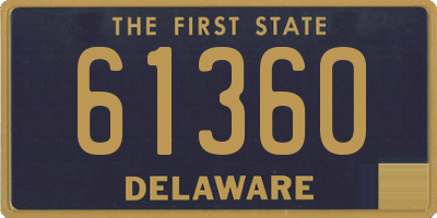 DE license plate 61360