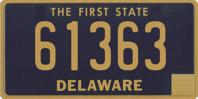 DE license plate 61363