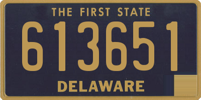 DE license plate 613651