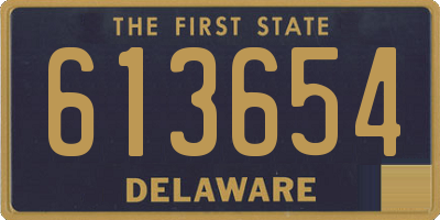 DE license plate 613654