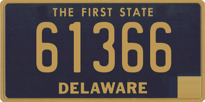 DE license plate 61366