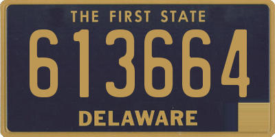 DE license plate 613664