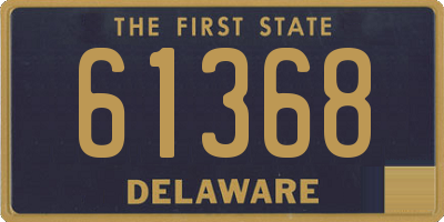 DE license plate 61368