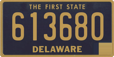 DE license plate 613680