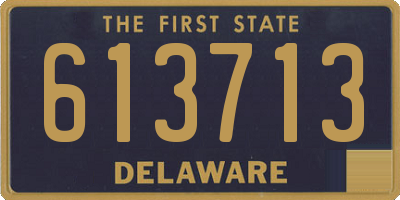 DE license plate 613713