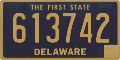 DE license plate 613742