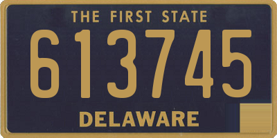 DE license plate 613745