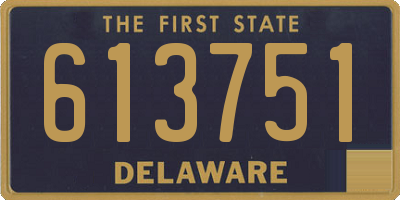 DE license plate 613751