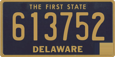 DE license plate 613752