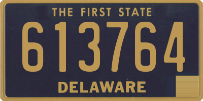 DE license plate 613764