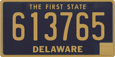 DE license plate 613765