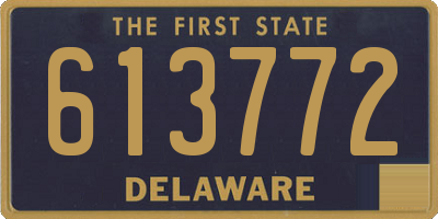 DE license plate 613772