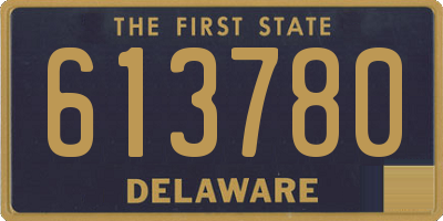 DE license plate 613780