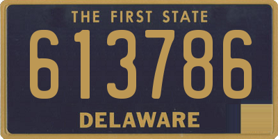 DE license plate 613786