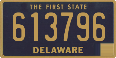 DE license plate 613796