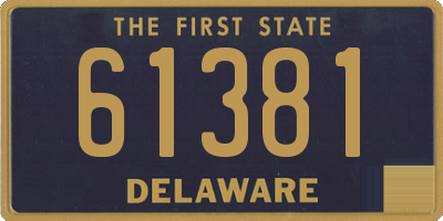 DE license plate 61381