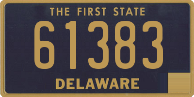 DE license plate 61383