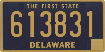DE license plate 613831