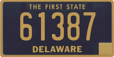 DE license plate 61387