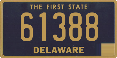 DE license plate 61388