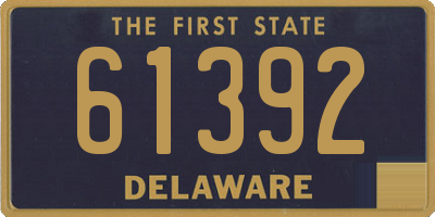 DE license plate 61392