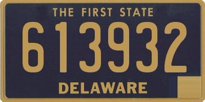 DE license plate 613932