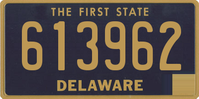 DE license plate 613962