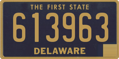DE license plate 613963
