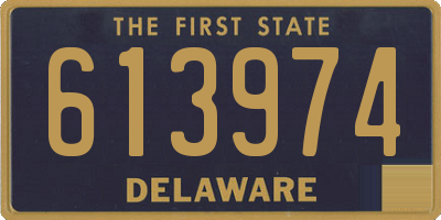 DE license plate 613974