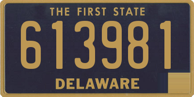 DE license plate 613981
