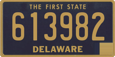 DE license plate 613982