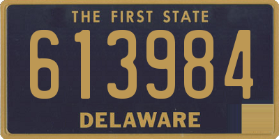 DE license plate 613984