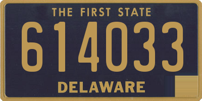 DE license plate 614033