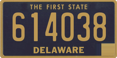 DE license plate 614038