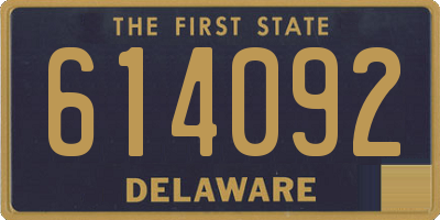 DE license plate 614092