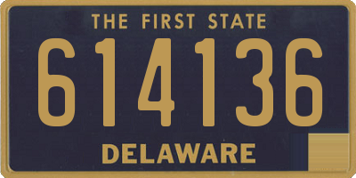 DE license plate 614136