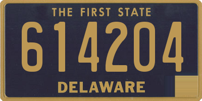 DE license plate 614204