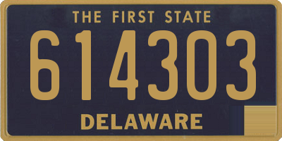 DE license plate 614303