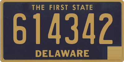 DE license plate 614342